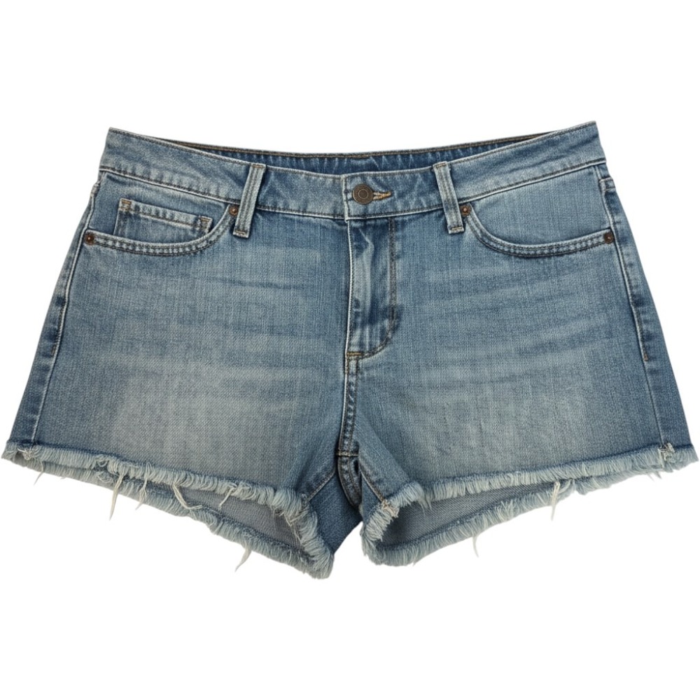 Lucky Brand The Cut Off Denim Shorts Light Wash Frayed Hem Size 10 30 NWT